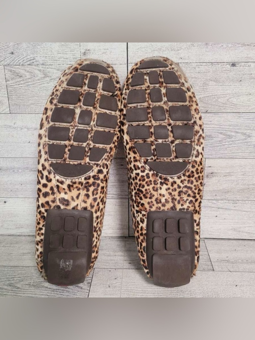 Ralph Lauren Carley II Leopard Hair On Hide Leather Penny Loafers Women’s 6.5 - Picture 8 of 10